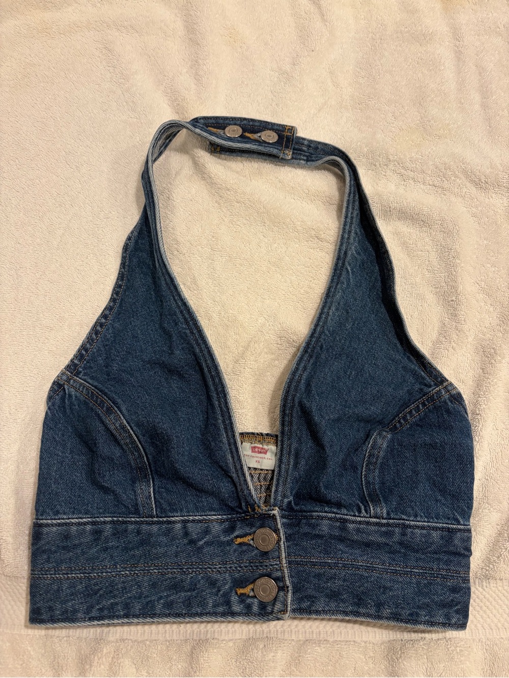Levi’s Denim Halter Crop Top - Blue